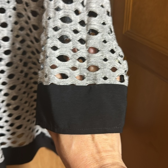 Ali Miles Elegant Black and Gray Women's 1 button cardigan size Large - Picture 7 of 7